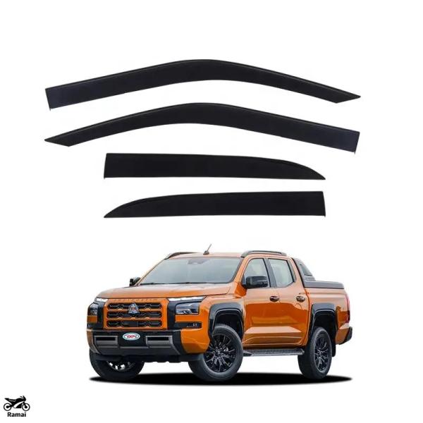 【並行輸入品】 ウィンドウ ディフレクター サン 雨 ドア バイザーs ミツビシ トライトン L20...