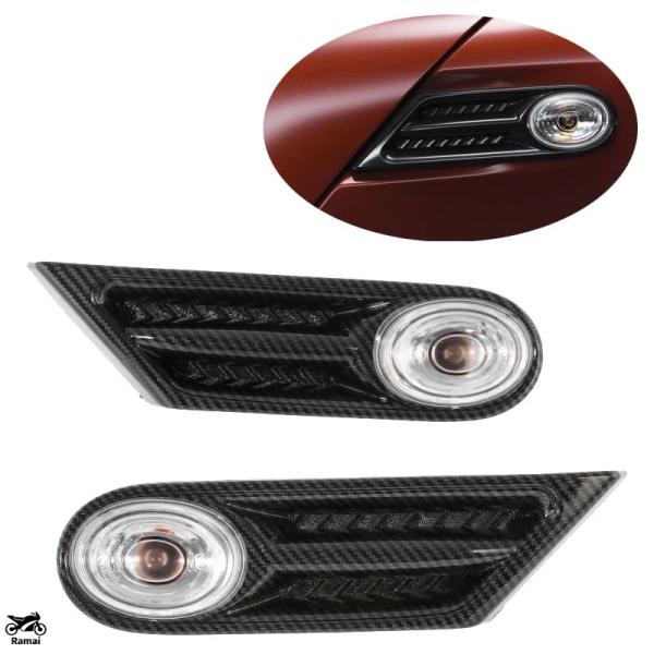 【並行輸入品】 サイド インジケータ― ライト フェンダー マーカー カーボン ブラック BMW ミ...