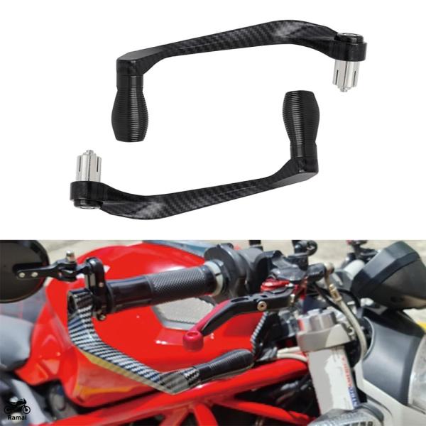 【並行輸入品】 バイク カーボン ハンドル バー グリップ ガード ブレーキ クラッチ レバー ガー...