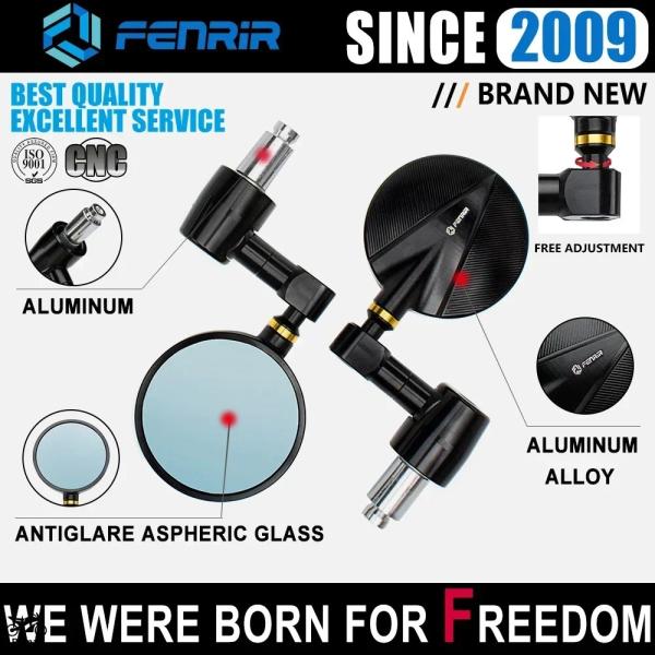 【並行輸入品】 FENRIR バイク ハンドル バー エンド ミラー カフェレーサー ハーレー Ni...