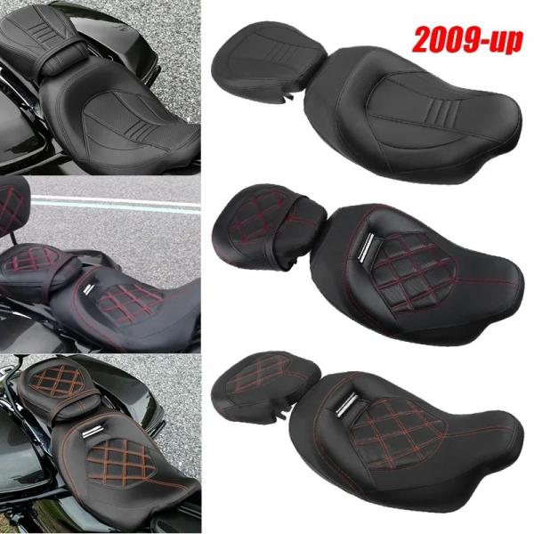 【並行輸入品】 バイク ドライブr シート Two-Up フロント リア シート ハーレー ツーリン...