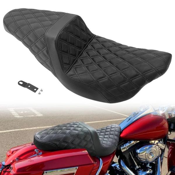 【並行輸入品】 バイク Two-Up シート フロント リア ドライブr クッションs シート ハー...