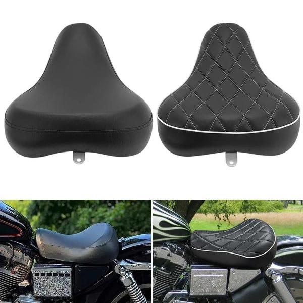 【並行輸入品】 ブラック バイク フロント ドライブr ライダー ソロ シート クッションs ハーレ...