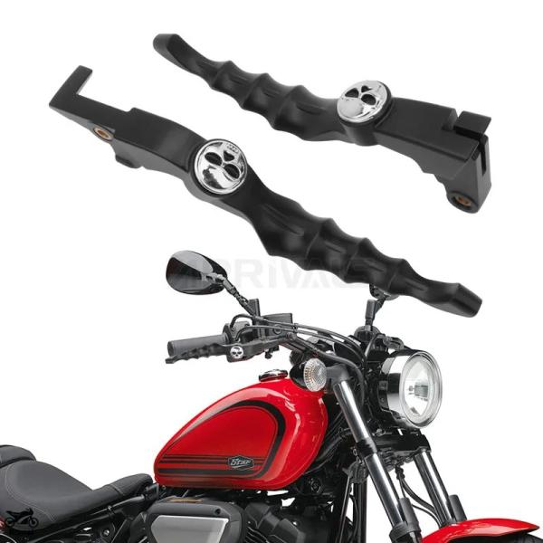 【並行輸入品】 バイク Skull ブラック フロント ブレーキ ＆ クラッチ レバー ヤマハ Bo...