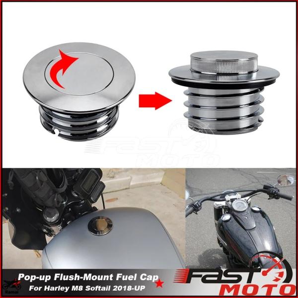 【並行輸入品】 Pop-up Flush-マウント ガソリン キャップ ハーレー M8 ソフテイル ...