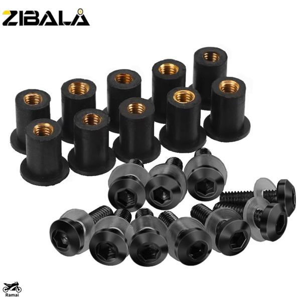 【並行輸入品】 M5 バイク 風防スクリーン ゴム Well Nuts フェアリング Bolt スク...