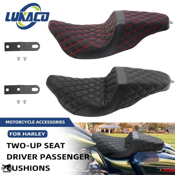 【並行輸入品】 バイク リア Two-Up クッション シート フロント ドライブr ハーレー ツー...