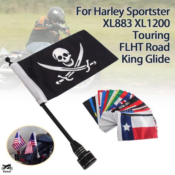 【並行輸入品】 バイク Flag Pole マウント 6 x 9 インチ ラゲッジ ラック リア サ...