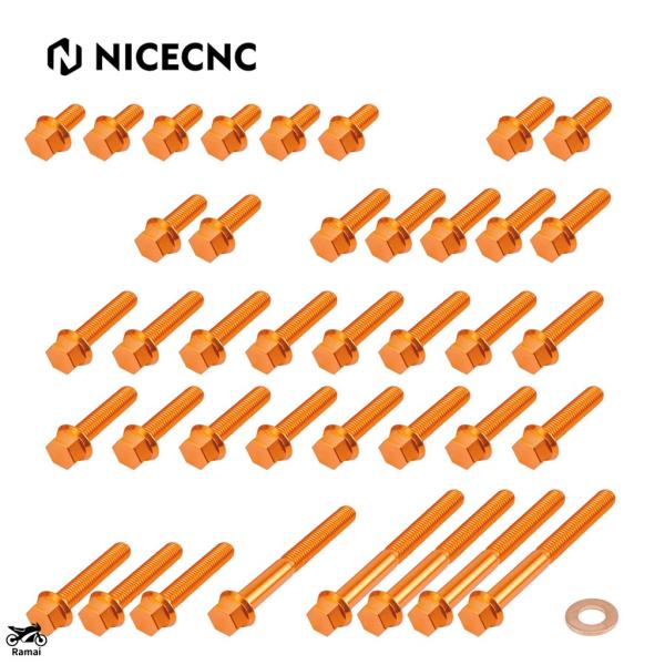 【並行輸入品】 NICECNC バイク エンジン Bolt キット -T6 Billet アルミ K...