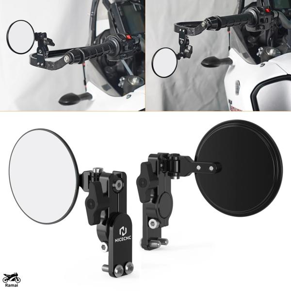 【並行輸入品】 汎用 ミラー Quick Fリップ ミラー KTM ハスクバーナ ホンダ ヤマハ ス...