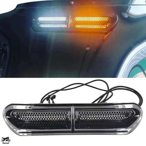 【並行輸入品】 バイク フェアリング ベント アクセント LED ライト ハーレー ダビットソン ツ...