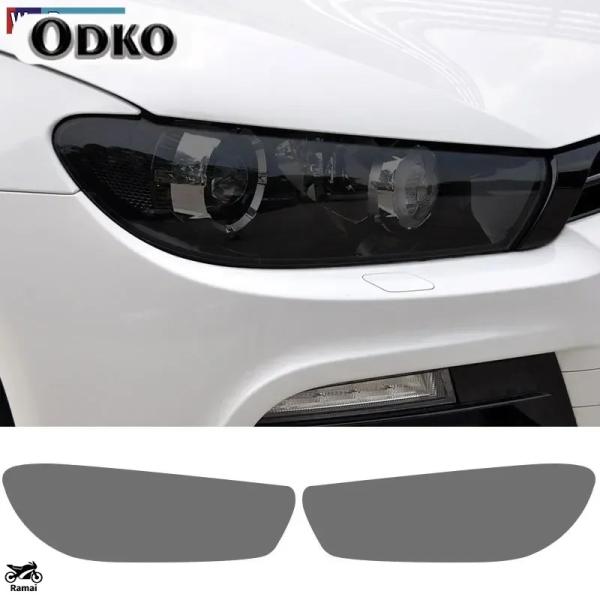 【並行輸入品】 ヘッドライト 保護 フィルム フロント ライト 透明 スモーク ブラック TPU ス...