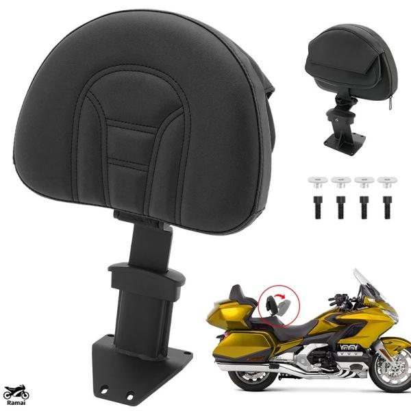 【並行輸入品】 バイク ブラック 調整可 プラグ in フロント ドライブr ライダー バックレスト...