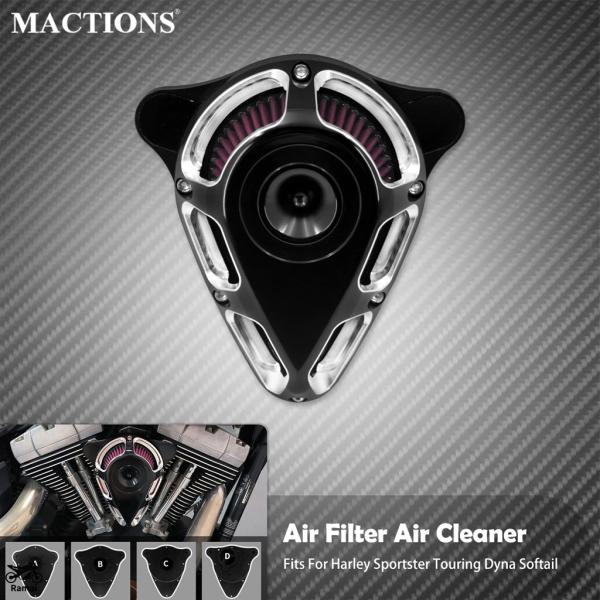 【並行輸入品】 バイク エアー フィルタ― レッド インテーク クリーナー キット ハーレー ツーリ...