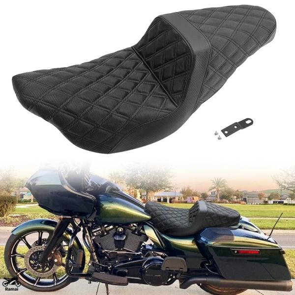 【並行輸入品】 Two-Up フロント ドライブr シート バイク リア クッションs ハーレー ツ...