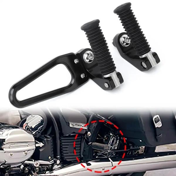 【並行輸入品】 CNC アルミ バイク フット レスト ブラック Rest ペダル フット ペグ B...