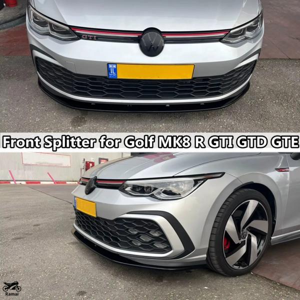 【並行輸入品】 Maxton フロント バンパー リップ スプリッター VW ゴルフ 8 MK8 G...