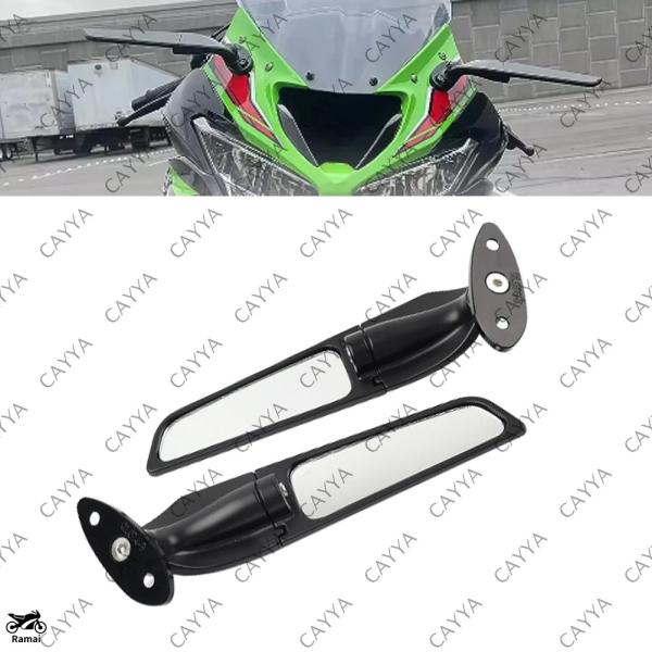 並行輸入品 調整可 Rotating リア ミラー 風防 ウィング ヤマハ R1 R6 カワサキ Z...