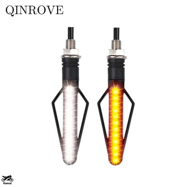 【並行輸入品】 2 in 1 E-マーク バイク ウィンカー 12V シーケンシャル ウィンカーin...