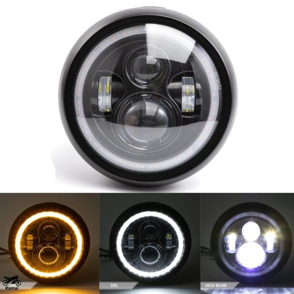 【並行輸入品】 7.5 インチ LED Eマーク バイク ヘッドライト ヘッドライト 汎用 7.5"...