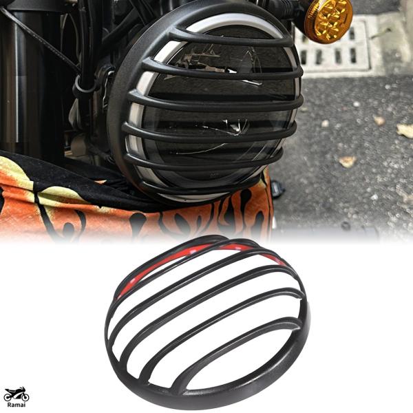 【並行輸入品】 マット ブラック フロント ヘッドライト グリル カバー ハーレー X350 202...