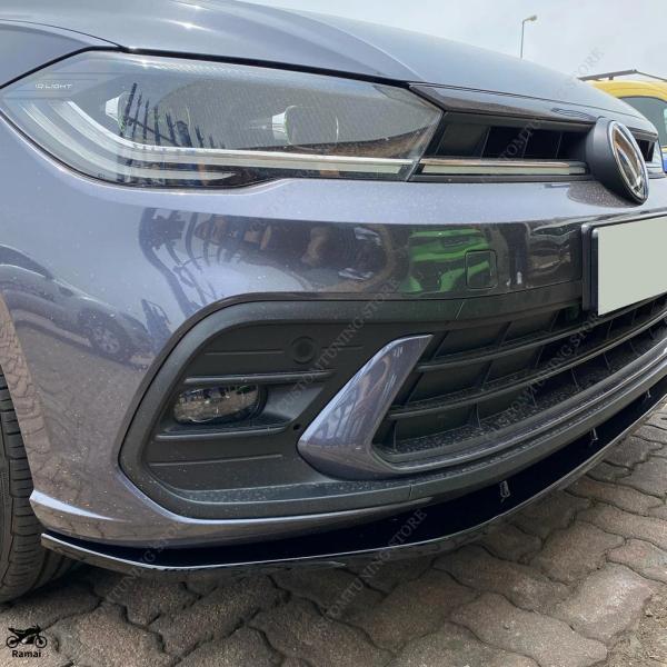 【並行輸入品】 つやあり ブラック CS フロント バンパー リップ スポイラー スプリッター VW...