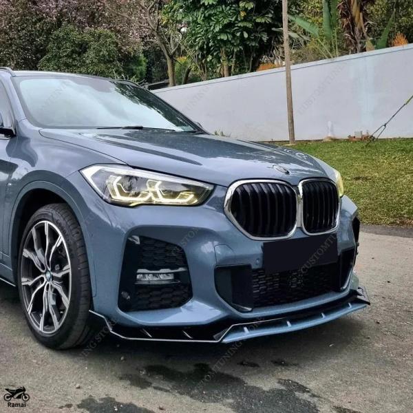 並行輸入品 BMW X1 F48 フロント バンパー リップ スポイラー スプリッター デュフューザ...