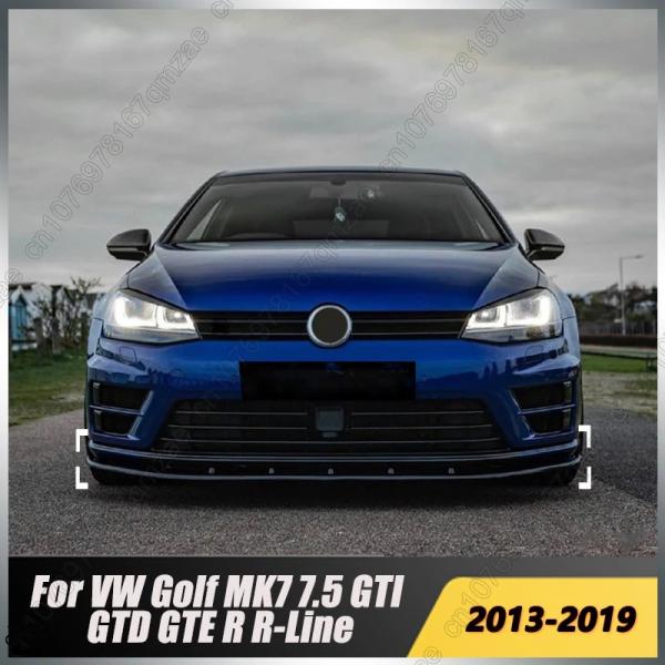 【並行輸入品】 つやあり ブラック CS フロント バンパー スプリッター リップ VW ゴルフ 7...