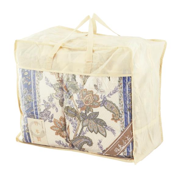 日本製羽毛布団1枚 ブルー【rm26c167gc183】