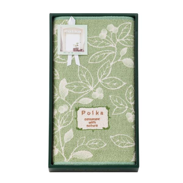 ポルカ 綿混バスマット グリーン【rm24a062gc032】