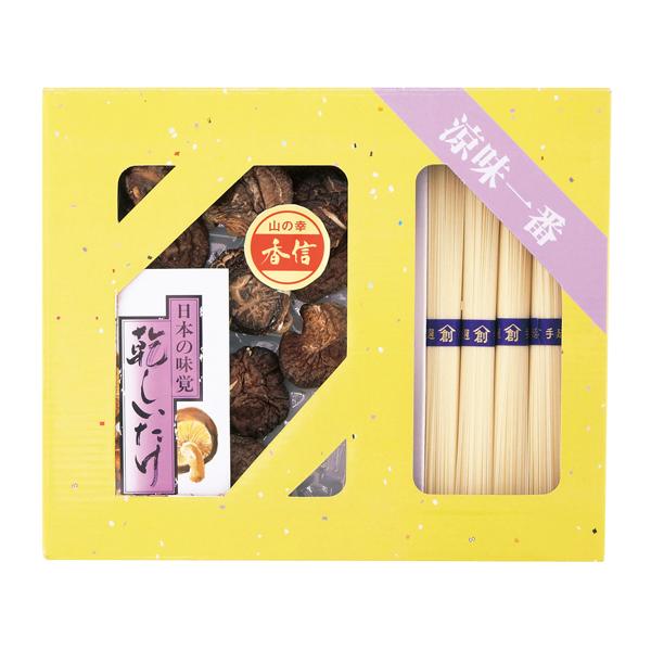 乾物家 国産椎茸と手延そうめん御詰合せ【rm24a197gc010】