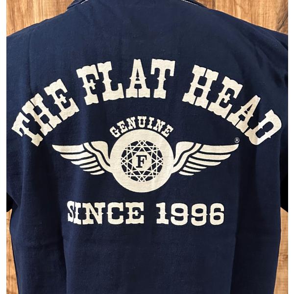 【THE FLAT HEAD】3本針の1本外し Tシャツ ウイングホイール　FN-THC-202　3...