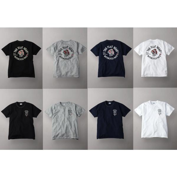 【THE FLAT HEAD】3本針の1本外し Tシャツ　MOTORCYCLE RACE　FN-TH...