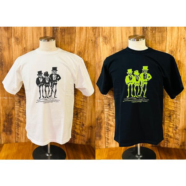 【THE FLAT HEAD】スリーピースバンド　3本針の1本外し Tシャツ　吊り生地 双糸 Tシャ...