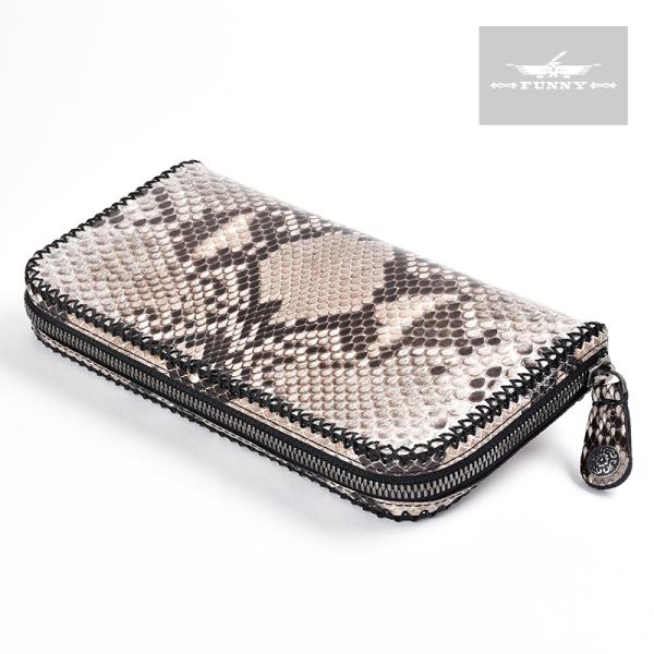 【FUNNY】チャーリーズウォレット　ダイヤモンドパイソン ナチュラル　Mサイズ　ファニー　ランブル