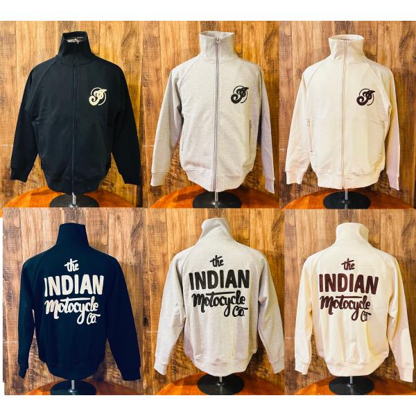 【Indian Motocycle】オールチェーン刺繍　トラックジャケット　Script logo　...