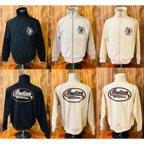【Indian Motocycle】オールチェーン刺繍　トラックジャケット　Circle logo　...