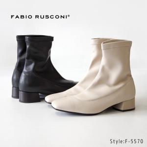 FABIO RUSCONI ファビオ ルスコーニ ストレッチブーツ【5845】ショートブーツ ミドルブーツ ヒールブーツ 本革 レザー｜ramblebyziema