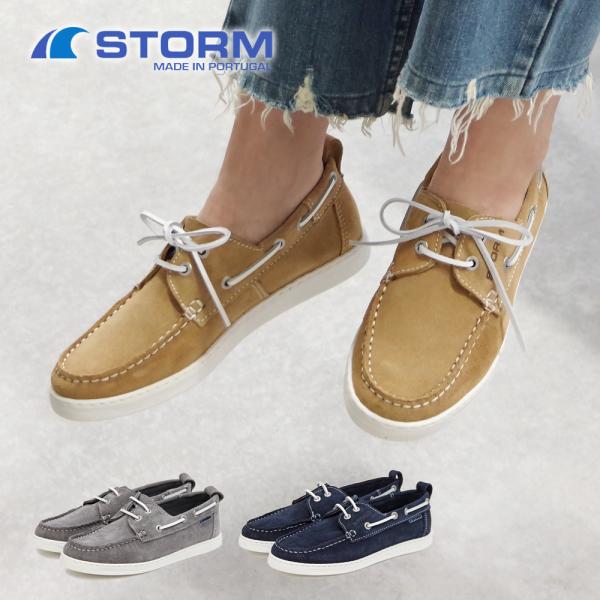 【80％OFF】【SALE】【STORM ストーム】デッキシューズ 本革 モカシン スエード ラバー...