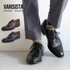 【特典付き】【24年春夏新作】【VARISISTA Global Studio ヴァリジスタグローバルスタジオ】 【3300】 ビジネスシューズ 革靴  プレーントゥ｜ramblebyziema