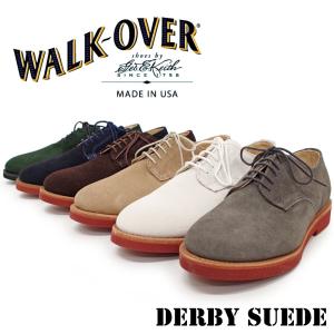 【WALK-OVER ウォークオーバー】スエード プレーントゥシューズ 【DERBY SUEDE】 カジュアル 本革 スエードレザー