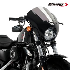 Puig 21098H SEMIFARINGS DARK NIGHT [SMOKE] SPORTSTER FORTY-EIGHT SPECIAL XL1200XS/SPORTSTER 1200 FORTY-EIGHT XL1200X プーチ セミフェアリング｜rambutan