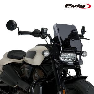 Puig 21321F NEW GENERATION SPORT [DARK SMOKE] Harley Davidson SPORTSTER S RH1250S (21-23) プーチ スクリーン カウル｜