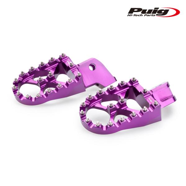 Puig 21579L FOOTPEGS OFF-ROAD [PURPLE] TRIUMPH TIG...