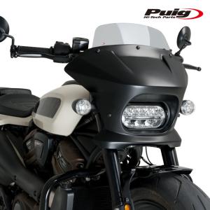 Puig 21588H SEMIFARINGS FURY TOURING Matt Black【SMOKE】Harley Davidson SPORTSTER S RH1250S (21-23) プーチ セミフェアリング｜rambutan