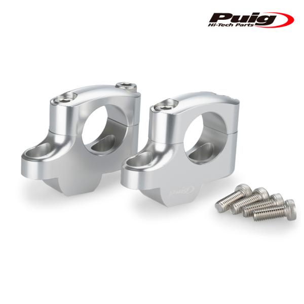 Puig 21801P PULLBACK RISERS [SILVER] UP20mm BACK16...