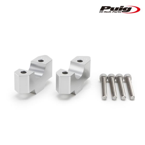 Puig 21879P HANDLE UP RISERS [SILVER] 30mm Φ32mm B...