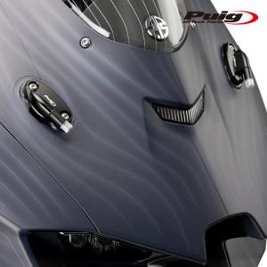 Puig 22041N REARVIEW MIRRORS CAPS WITH TURN LIGHTS TAB [BLACK] Kawasaki ZX-10R (16-25) ZX-10RR (17-25) プーチ ウインカーマウント付きミラーキャップ｜RAMBUTAN