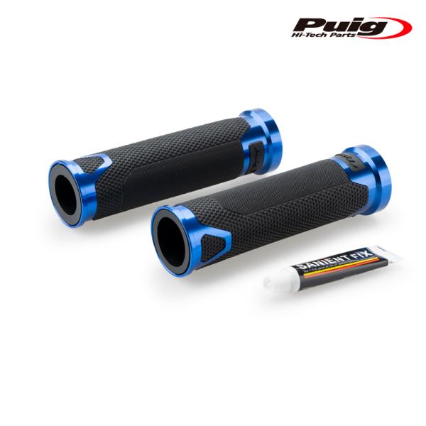 Puig 22272A REVVING GRIPS 123mm [BLUE] 汎用 プーチ レヴィン...