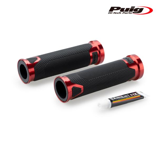 Puig 22272R REVVING GRIPS 123mm [RED] 汎用 プーチ レヴィング...